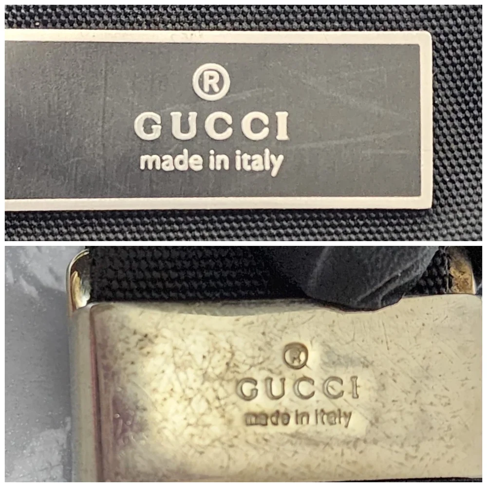 Gucci Black Denim Crossbody/Messenger Bag Black